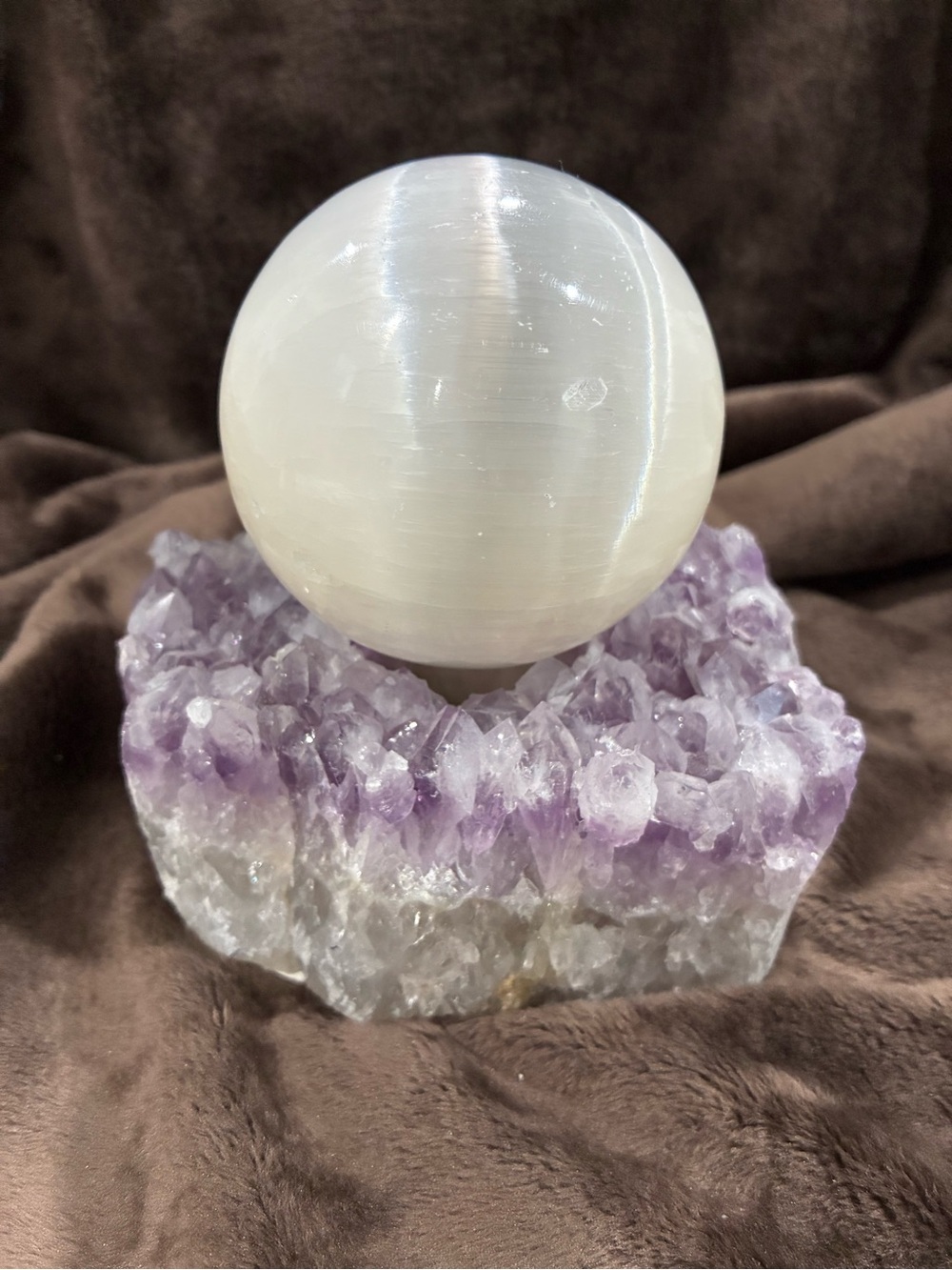 Amethyst Crystal Tealight Candle Holder - Purple Gem Accent - Picture 5 of 13